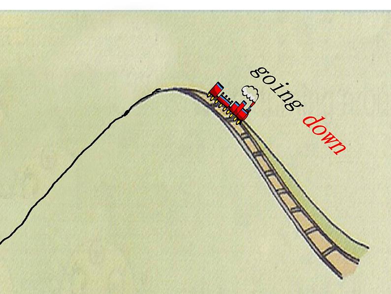 外研版(一年级起点)小学二年级英语下册 Module 8 Unit 1 The train is going up a hill. 课件第7页