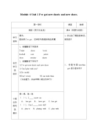 外研版 (一年級(jí)起點(diǎn))三年級(jí)上冊(cè)Unit 1 I’ve got new shorts and new shoes.學(xué)案