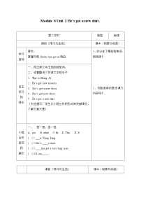 小學(xué)英語外研版 (一年級(jí)起點(diǎn))三年級(jí)上冊(cè)Module 6Unit 2 He’s got a new shirt.學(xué)案設(shè)計(jì)