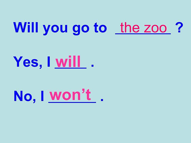 外研版(一年级起点)小学三年级英语下册 Module 3 Unit 1 We 'll go to the zoo. 课件4第6页