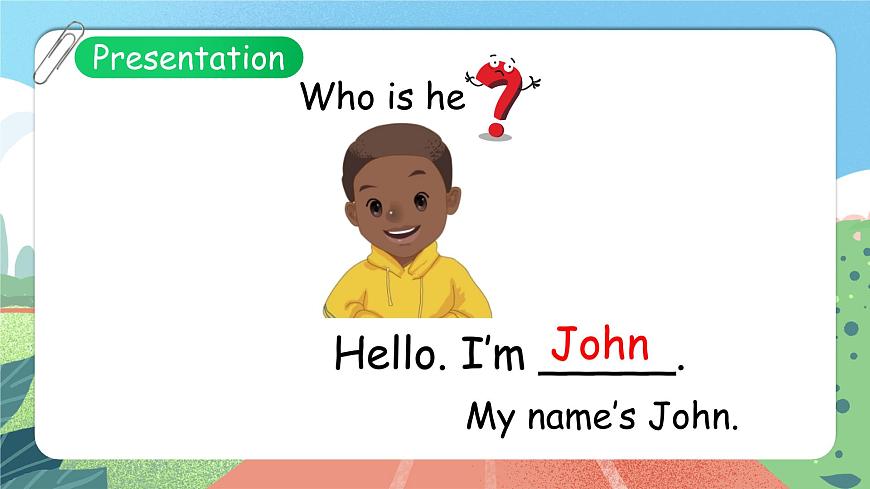 人教版小學英語 三年級上冊 Unit 1 Hello!  PB Let 's talk 課件第8頁