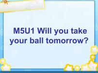 外研版 (一年级起点)三年级下册Unit 1 Will you take your ball tomorrow?课堂教学ppt课件