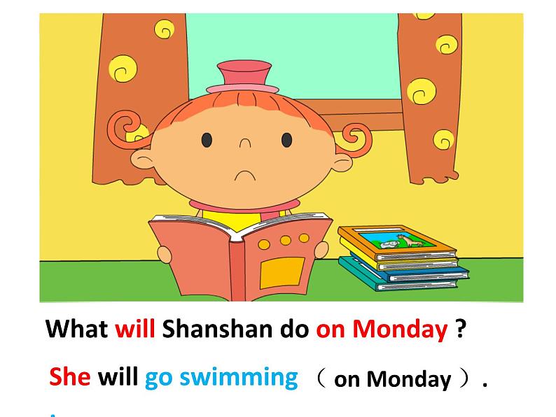 外研版(一年级起点)小学三年级英语下册 Module 5 Unit 2 On Monday, I'll go swimming. 课件103