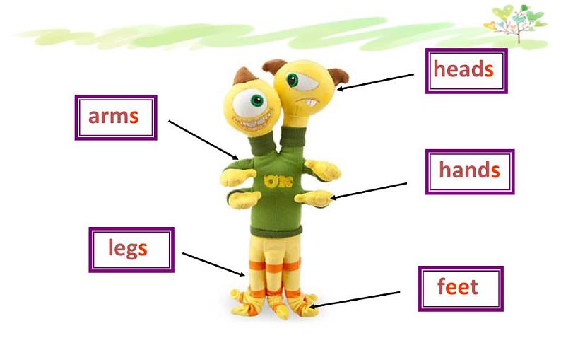 外研版(一年级起点)小学三年级英语下册 Module 6 Unit 1 Here are his hands. 课件404