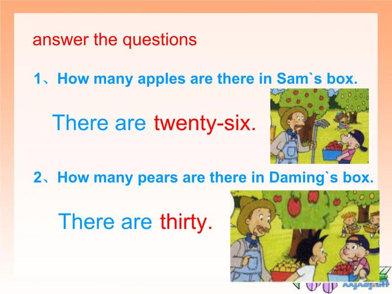 外研版（一年级起点）小学三年级英语下册 Module 7 Unit 2 How many apples are there in the box？  课件206