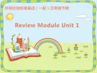 外研版（一年级起点）小学三年级英语下册 Review Module Unit 1  课件