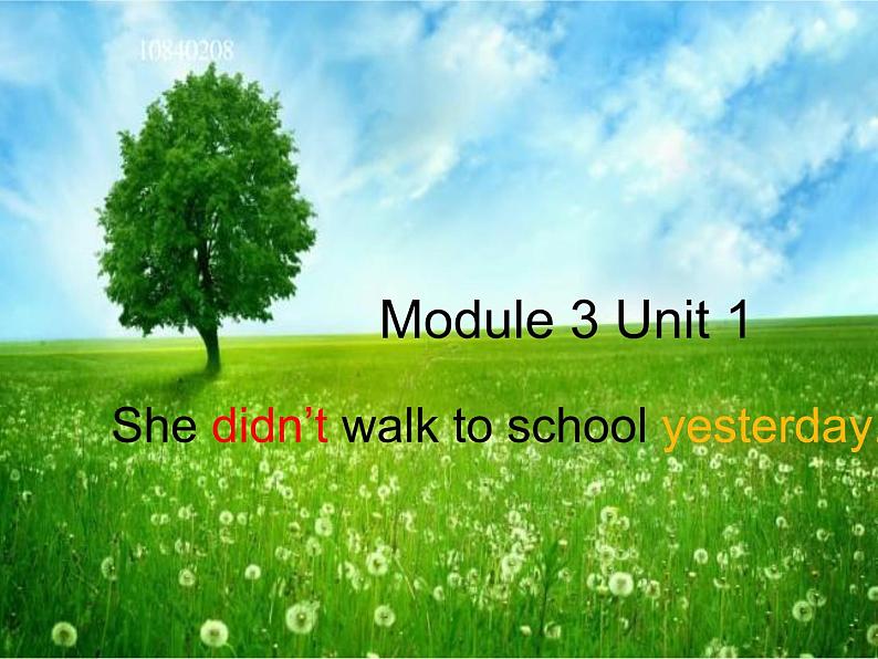外研版(一年级起点)小学四年级英语上册 Module 3 Unit 1 She didn't walk to school yesterday. 课件201
