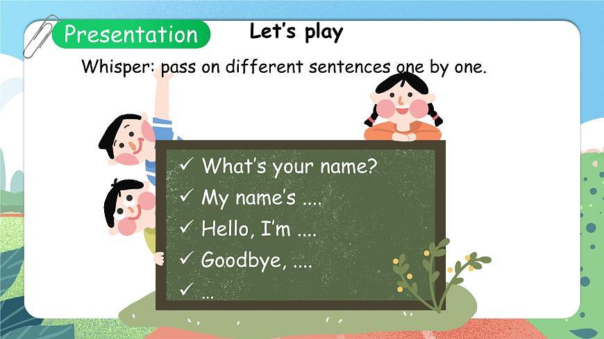 人教版小學(xué)英語 三年級上冊 Unit 1 Hello!  PB Start to read 課件第7頁