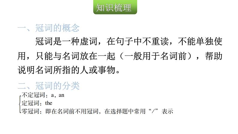 小升初小学英语总复习第二部分词类梳理第二节冠词教学课件第3页