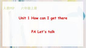 小学英语人教版 (PEP)六年级上册Unit 1 How can I get there? Part A图文课件ppt