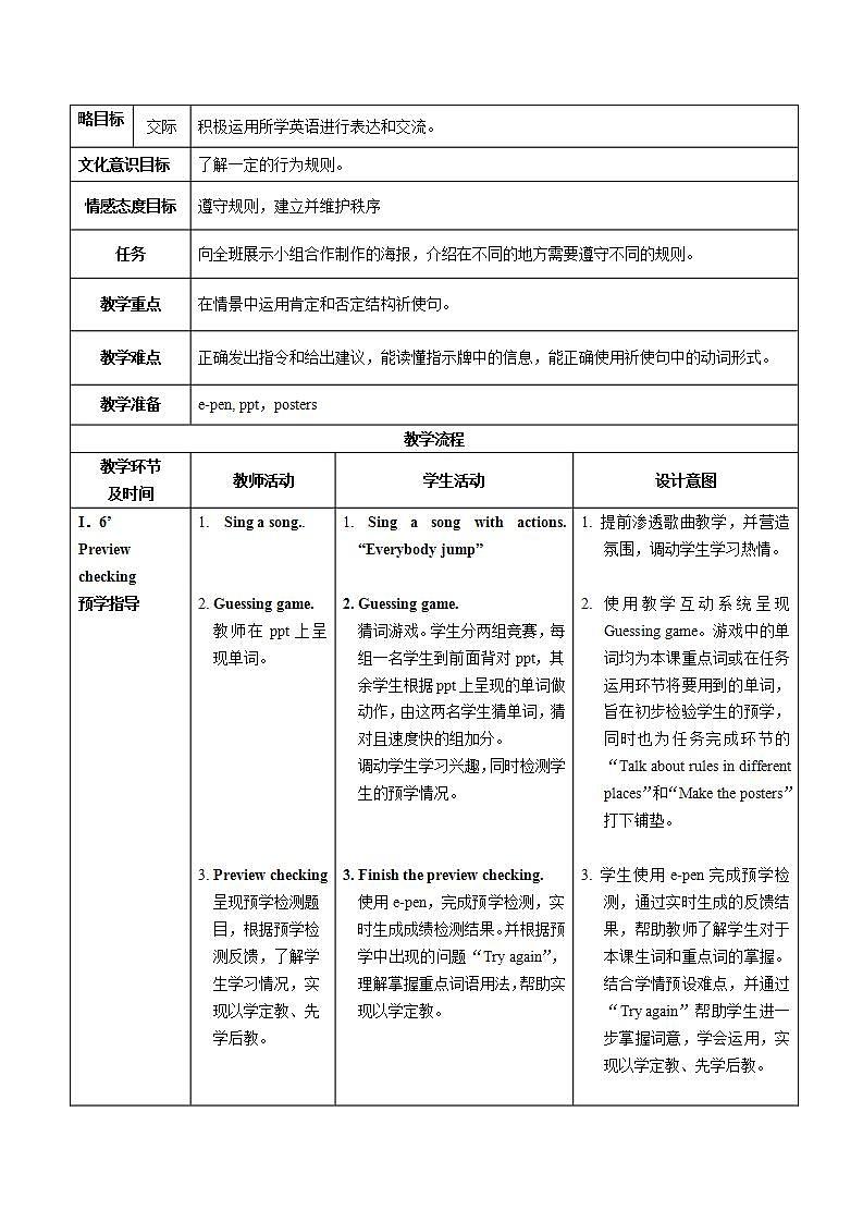 外研版(一年级起点)小学四年级英语下册Module 1 Unit 2 Don't feed the fish! 教案202