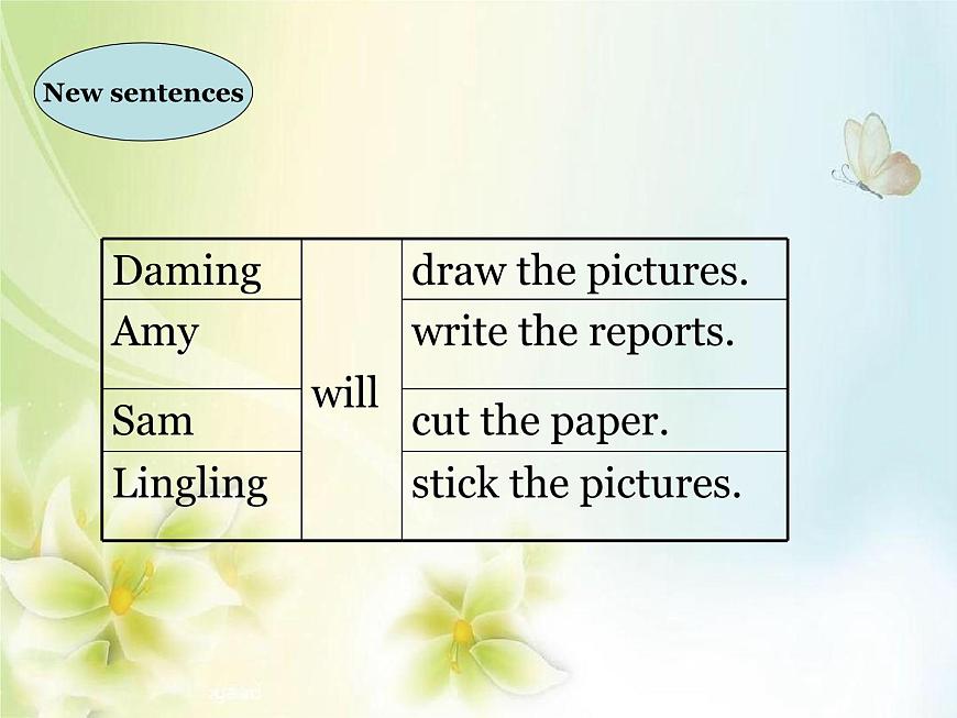 外研版（一年級(jí)起點(diǎn)）小學(xué)四年級(jí)英語下冊Module6 unit1 I 'll draw the pictures.   課件2第7頁