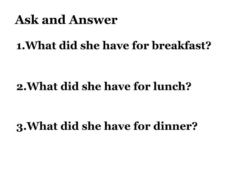 外研版(一年级起点)小学五年级英语下册Module 2 Unit 1 What did she have for lunch? 课件6第6页