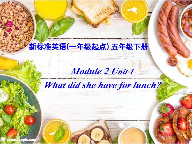 外研版（一年级起点）小学五年级英语下册Module 2 Unit 1 What did she have for lunch？  课件801