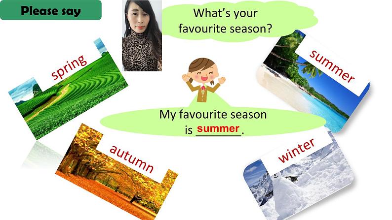 外研版(一年级起点)小学五年级英语下册Module 4 Unit 2 My favourite season is spring. 课件305
