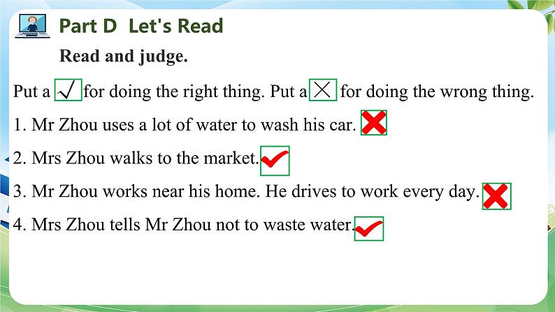 Unit 8 We shouldn’t waste water PartD-PartF(课件)湘少版(三起)英语六年级上册第8页
