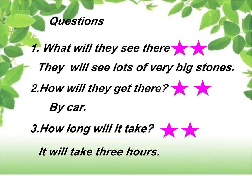 外研版(一年級(jí)起點(diǎn))小學(xué)五年級(jí)英語下冊(cè)Module 6 Unit 1 We 'll see lots of very big stones 課件5第4頁