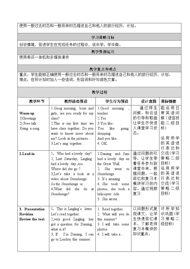 外研版(一年级起点)小学五年级英语下册Module 6 Unit 2 It was amazing. 教案1第2页