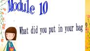 小学英语外研版 (一年级起点)五年级下册Module 10Unit 1 What did you put in your bag ?集体备课ppt课件