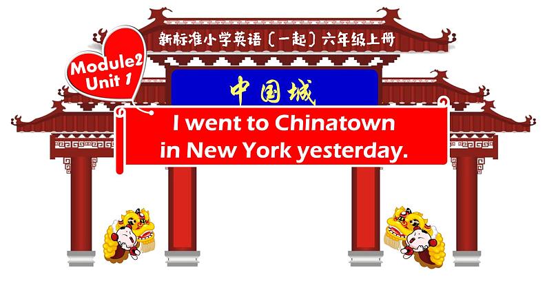 外研版(一年级起点)小学六年级英语上册Module 2 Unit 1 I went to Chinatown in New York yesterday. 课件01