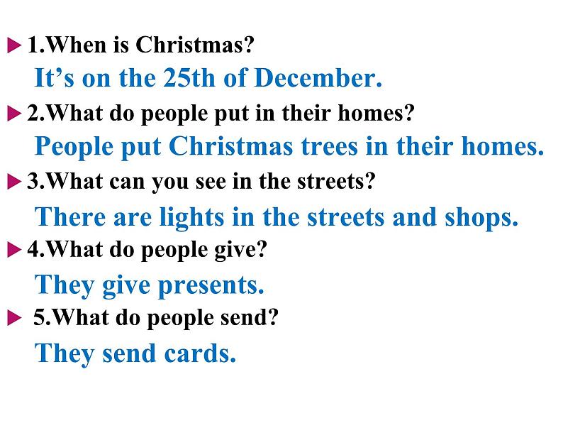 外研版(一年级起点)小学六年级英语上册Module 4 Unit 2 Can you tell me about Christmas? 课件第7页