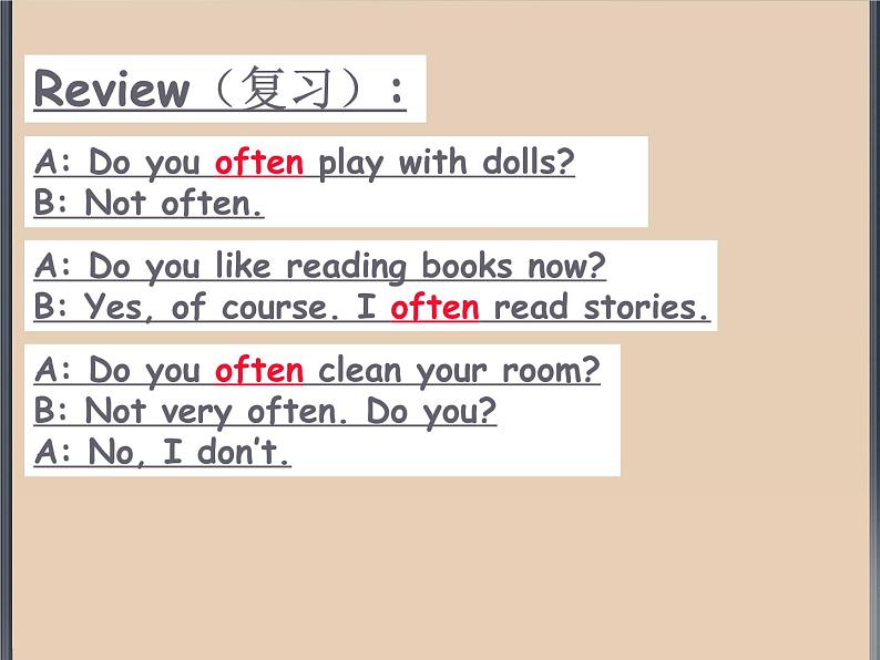 外研版(一年级起点)小学六年级英语上册Module 8 Unit 2 I often read English books. 课件第3页