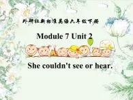 外研版（一年级起点）小学六年级英语下册 Module 7 Unit 2 She couldn't see or hear.  课件