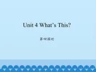 陕旅版（三年级起）小学三年级英语上册 Unit 4 What's this   课件3