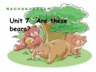 陕旅版（三年级起）小学三年级英语上册 Unit 7 Are These Bears   课件1