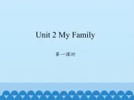 陕旅版（三年级起）小学三年级英语下册 Unit 2 My Family   课件