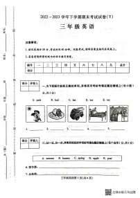 河南省漯河市舞阳县2022-2023学年三年级下学期期末考试英语试题