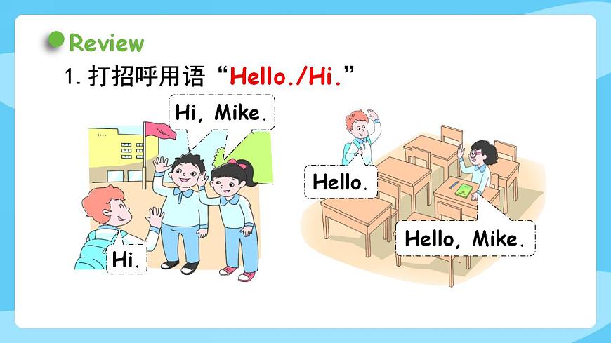 牛津譯林版英語(yǔ)三年級(jí)上冊(cè) Unit 1Hello第2課時(shí) Fun time  Cartoon time第2頁(yè)
