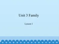 鲁科版（五四制）小学三年级英语上册  Unit 3 Family  Lesson 1   课件