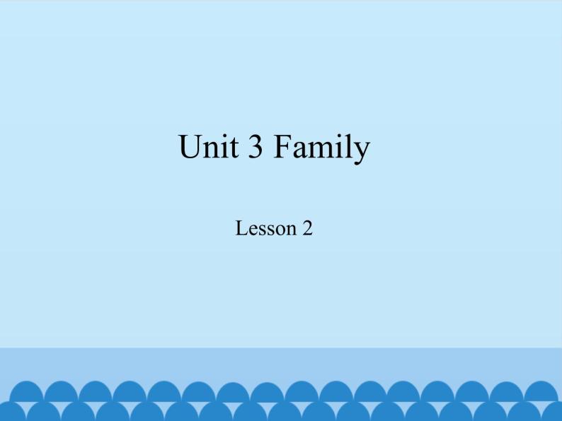 鲁科版（五四制）小学三年级英语上册  Unit 3 Family  Lesson 2   课件01