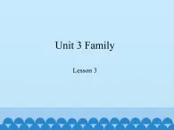 鲁科版（五四制）小学三年级英语上册  Unit 3 Family  Lesson 3   课件