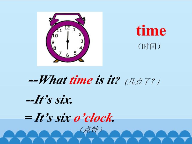 鲁科版（五四制）小学三年级英语下册 Unit 6 Time  Lesson 1   课件04