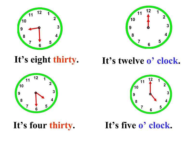 鲁科版(五四制)小学三年级英语下册 Unit 6 Time Lesson 2 课件第6页