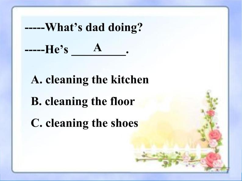 鲁科版（五四制）小学四年级英语下册 Unit 2 Housework  Lesson 3   课件07