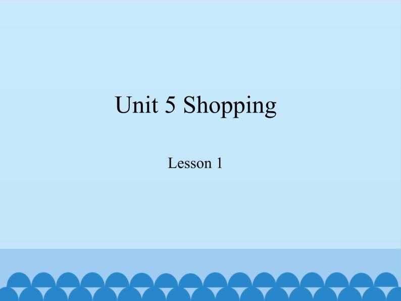 鲁科版（五四制）小学四年级英语下册 Unit 5 Shopping  Lesson 1   课件01