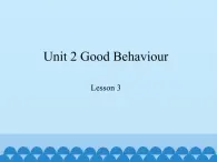 鲁科版（五四制）小学五年级英语下册 Unit 2 Good Behaviour  Lesson 3   课件