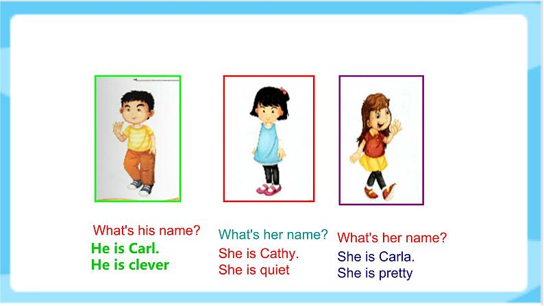 人教精通版五年级上册英语-Unit2 She looks cute. lesson9 课件+教案+练习+素材05