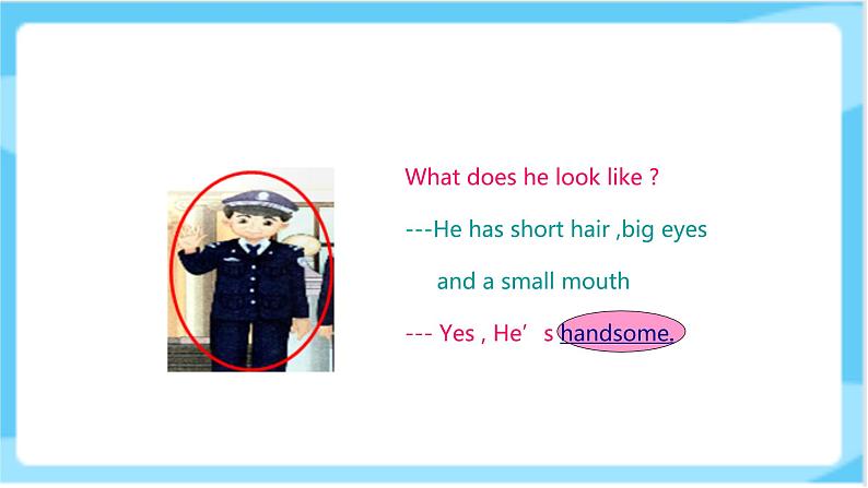 人教精通版五年级上册英语-Unit2 She looks cute. lesson11 课件+教案+练习+素材05
