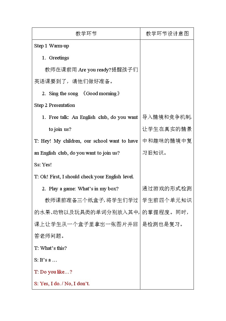 【单元教案】牛津译林版英语四年级上册--Project 1 profile教案第2页