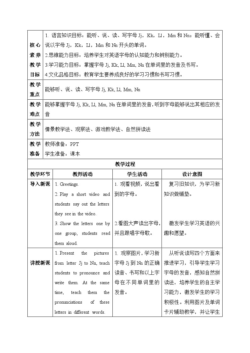 【核心素养目标】人教版PEP小学英语 三年级上册 Unit 4 We love animals Part A Letters and sounds课件+教案+练习(含教学反思和答案)02