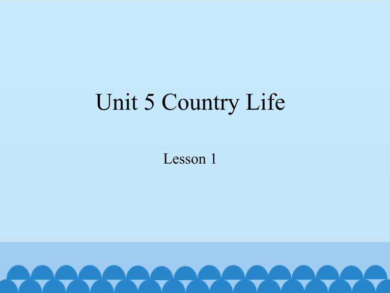 鲁科版（五四制）小学五年级英语下册 Unit 5 Country Life  Lesson 1  课件01