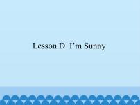 小学英语川教版三年级上册Lesson D I'm Sunny说课课件ppt