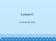 川教版（三年级起点）小学三年级英语下册 Lesson C   I'm from the USA.   课件