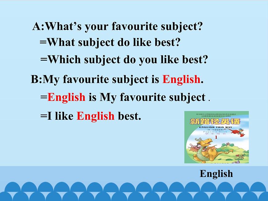 川教版(三年級起點)小學五年級英語上冊Unit1 Lesson 3 What Subject Do You Like Best 課件第3頁