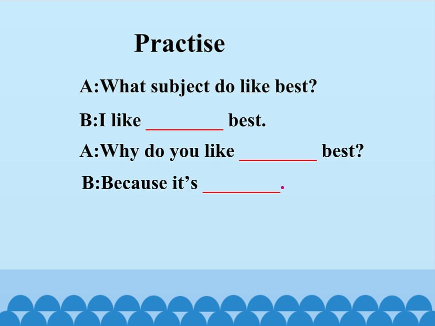 川教版(三年級起點)小學五年級英語上冊Unit1 Lesson 3 What Subject Do You Like Best 課件第6頁