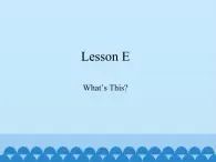 川教版（三年级起点）小学三年级英语下册 Lesson E  What's This   课件